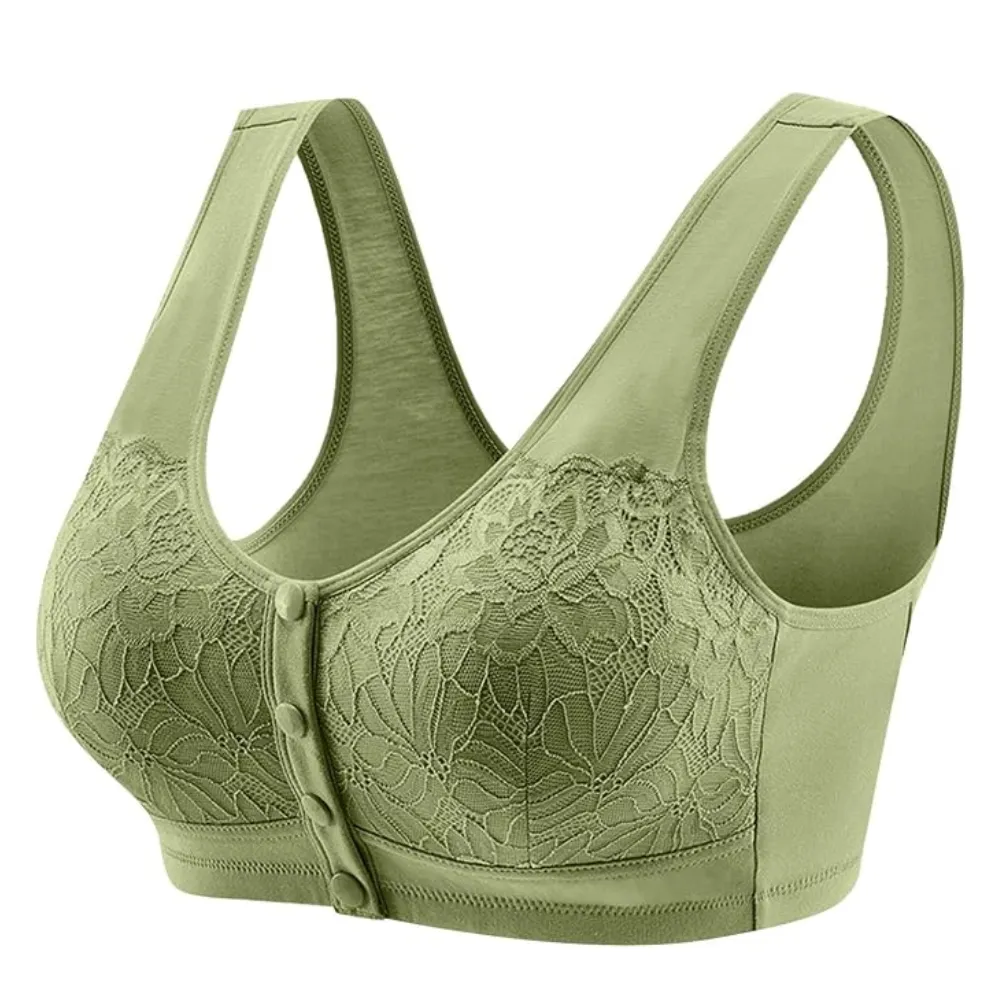 front-button-lace-bralette-bra نیمتنه دانتل جلو دکمهدار - تصویر 1