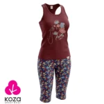 فروش عمده تاپ و شلوارک زنانه KOZA کد 9153 جینی